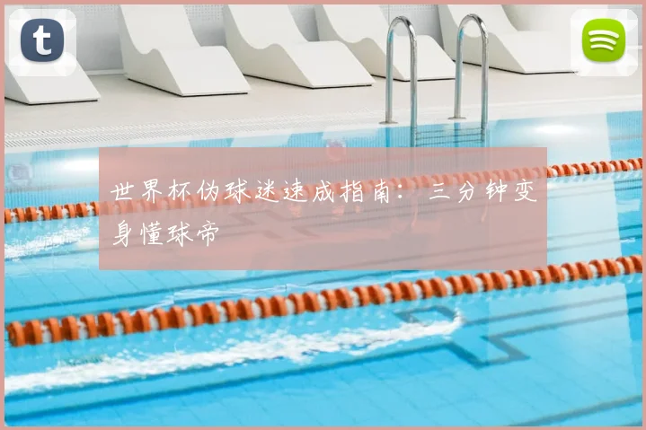 世界杯伪球迷速成指南:三分钟变身懂球帝